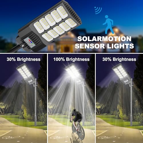 Solar Street Lights Outdoor Waterproof Dusk to Down with Motion Sensor (4 Count)