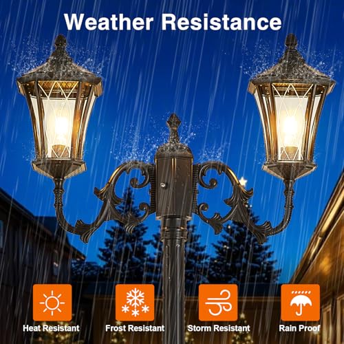 Dusk to Dawn Outdoor Lamp Post Lights with Outlet