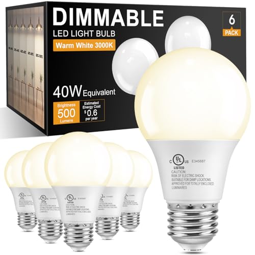 Dimmable LED Light Bulbs 40W Eq (6 Count)