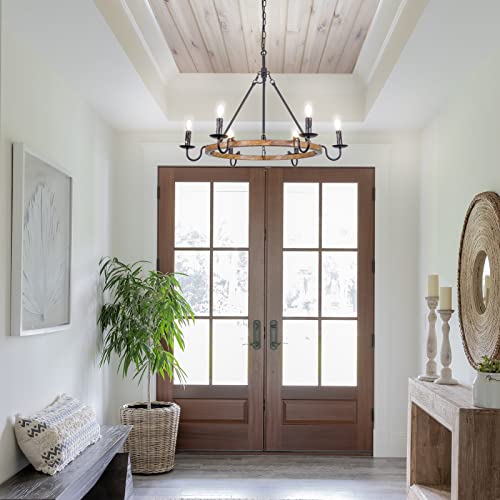 Rustic Wagon Wheel Chandelier