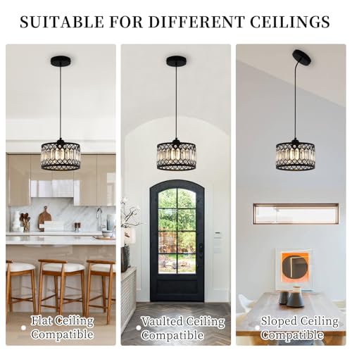 Crystal Black Pendant Light Fixture