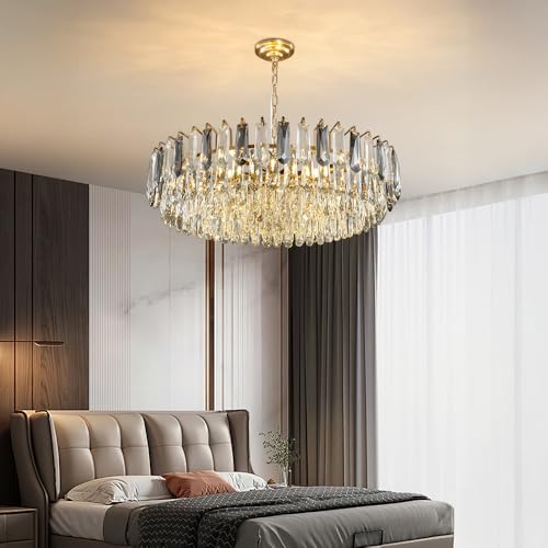 31.5" Gold Crystal Chandeliers Modern3