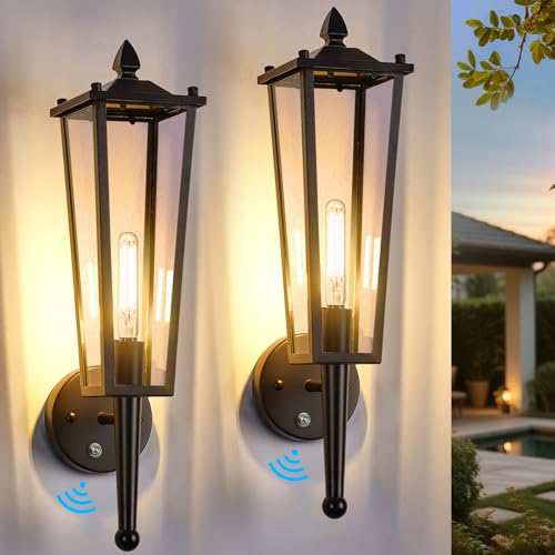 Dusk to Dawn Outdoor Wall Lights 2 Pack (2 Count)