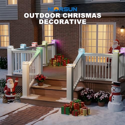 4x4 Post Solar Lights Color Changing with Remote (6 Count)