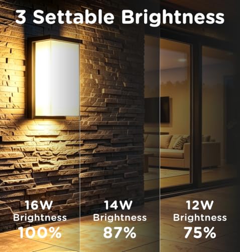 8 Inch Outdoor Wall Light (Black,1 Pack / 8 Inch)