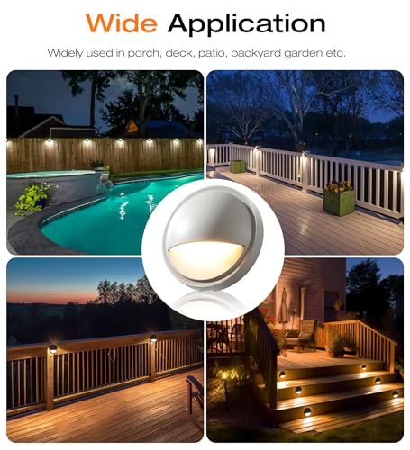 12 Pack] 3CCT Low Voltage LED Deck Lights Outdoor (12 Count)
