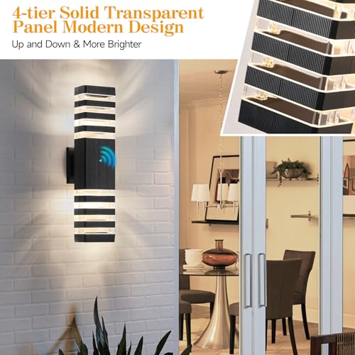 Dusk to Dawn Modern LED Outdoor Wall Light (6 Count)