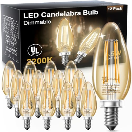 Candelabra LED Bulbs (12 Count)