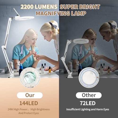 2200 Lumens 12X Magnifier Esthetician Light