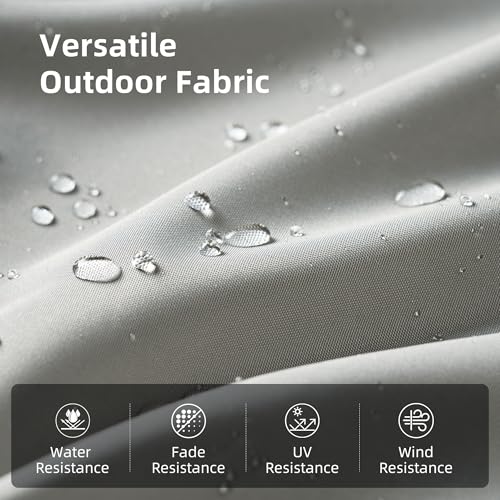 15ft Umbrella Outdoor Patio Solar Lights with Base