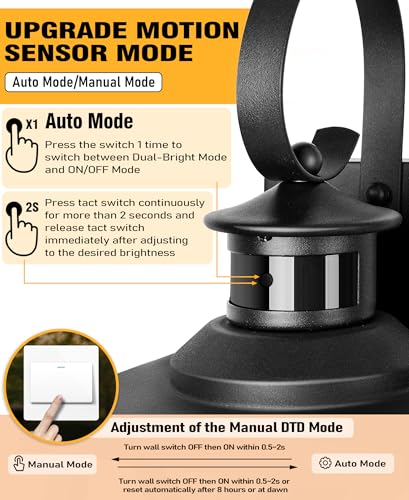 Motion Sensor Outdoor Lights Wall Mount (3 Count)