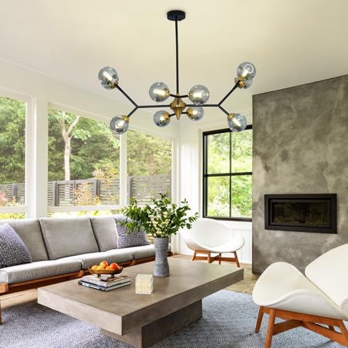 Glass Globe Sputnik Chandelier