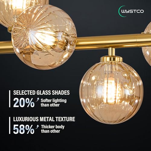 50" Large Glass Globe Sputnik Chandelier