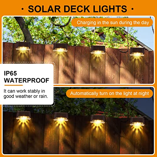 32 Pcs Solar Deck Step Lights Outdoor (32 Count)