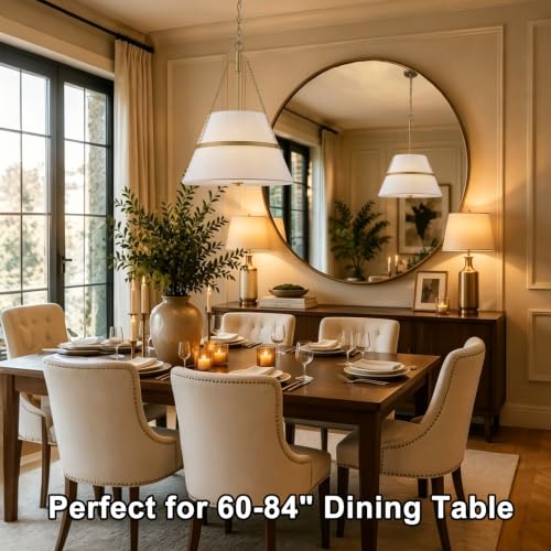 20" Gold Drum Chandelier for Dining Room