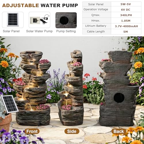 Solar Water Fountain Outdoor 6