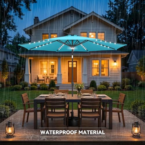 Solar Patio Umbrella with Centre Light