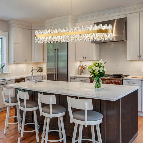 Modern Brass Gold Crystal Chandelier
