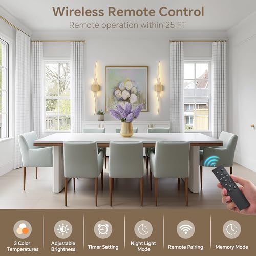 Wireless Wall Sconces Set of Two (2 Count)