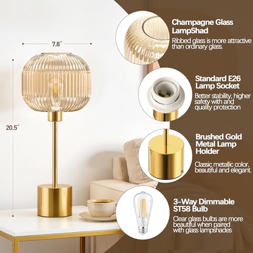 Glass Table Lamp for Living Room