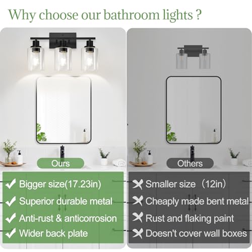 3 Light Bathroom Light Fixtures