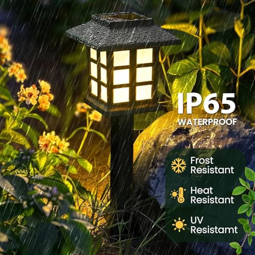 Solar Lights Outdoor Waterproof 10 Pack (6 Count)