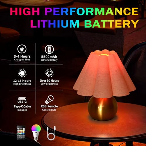 Rechargeable Cordless Small Table Lamp