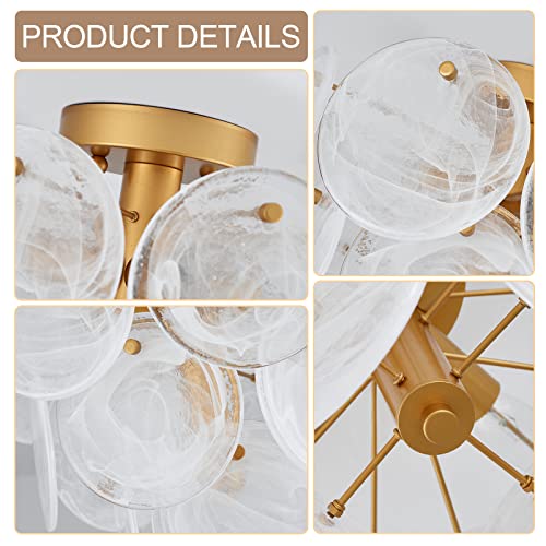 Modern Flush Mount Glass Ceiling Light