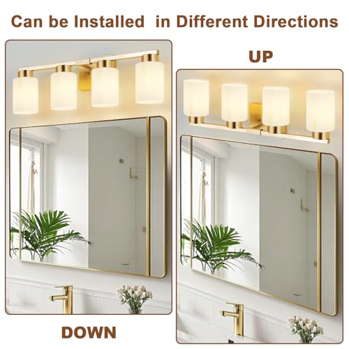 4 Light Bathroom Light Fixtures (4 Count)