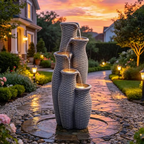 Autodaya 33" H Outdoor Water Fountain
