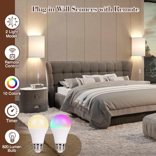 Plug in Wall Sconces Set of Two (2 Count)