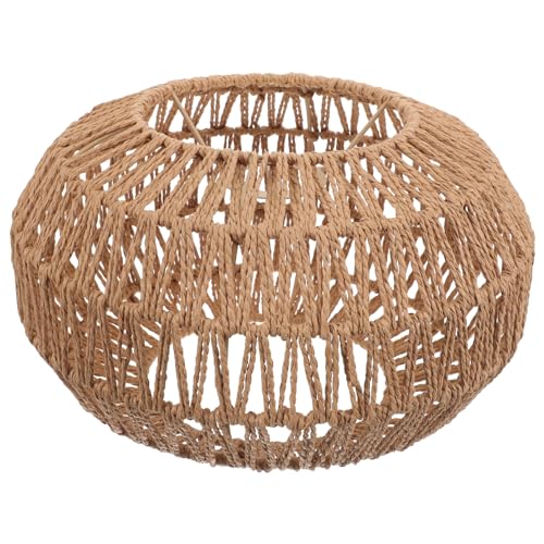 Woven Paper Rope Lamp Shade Simulation Rattan Pendant Light Shade