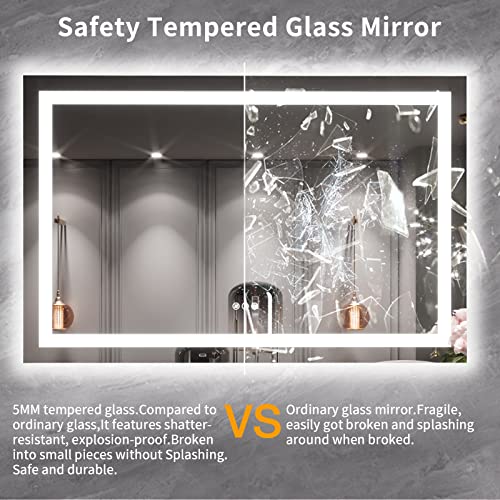 55X36 LED Bathroom Mirror with Lights