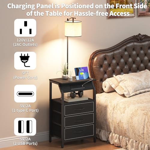 End Table with Floor Lamp Set of 2 (2 Count)
