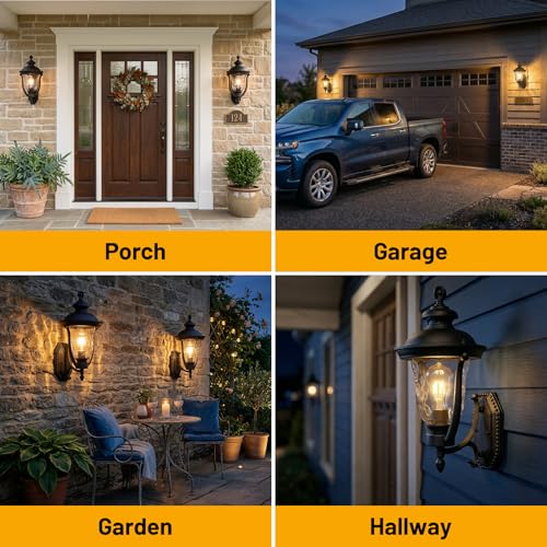 Wall Mounted Outdoor Light Fixtures (2 Count)