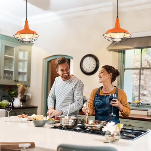 Farmhouse Orange Pendant Light (3 Count)