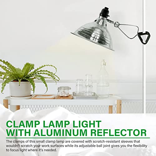 Clamp Lamp Light Socket with 8.5 Inch Aluminum Reflector