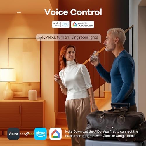 Smart Edison Light Bulbs with WiFi ST19 (4 Count)