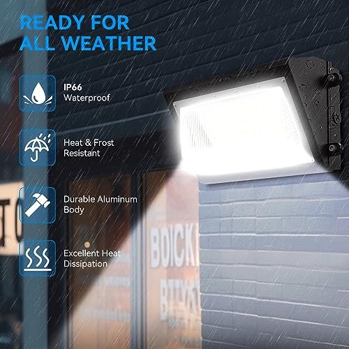120W LED Wall Pack Light with Dusk (2 Count)