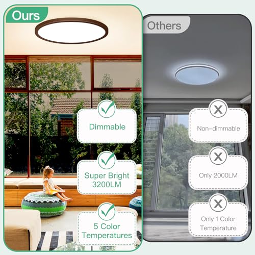LED Flush Mount Ceiling Light Fixture Oil Rubbed Bronze