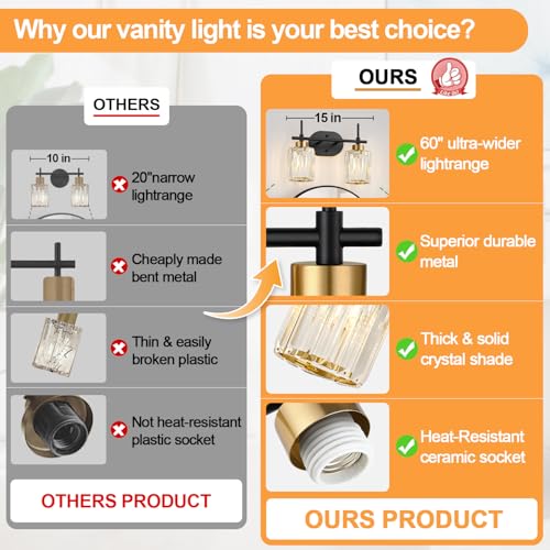 Modern Crystal Bathroom Vanity Light Fixtures