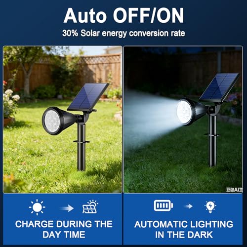 Solar Lights Outdoor Waterproof Flag Spotlights 6 Pack (6 Count)