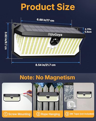 466 LEDs Solar Lights Outdoor with Motion Sensor (4 Count)