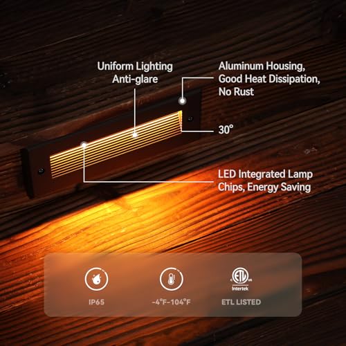6-Pack 5W/4W/3W Dimmable 9 Inch 5CCT Low Voltage LED Step Lights (6 Count)