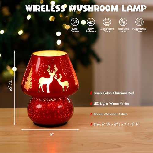 Christmas Battery Operated Mushroom Lamp