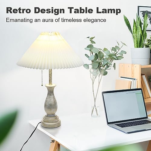 Farmhouse Table Lamp with Pull Chain Switch 3