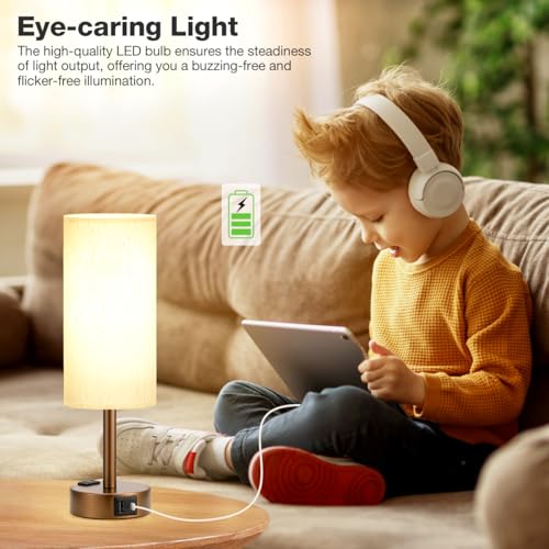 Brown Bedside Lamp for Bedroom