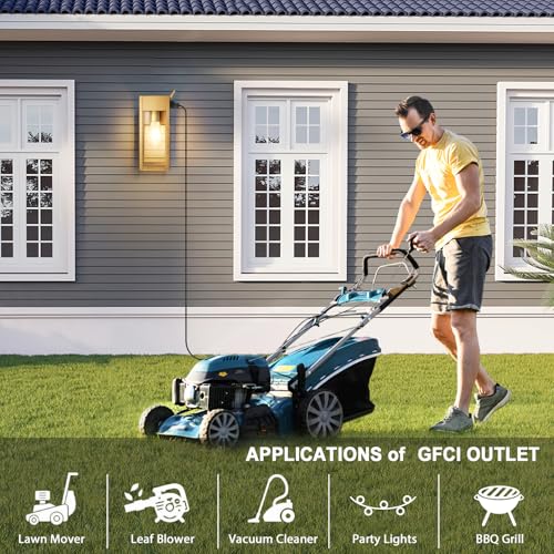 Porch Lights with GFCI Outlet