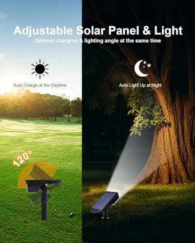 4 Pack Solar Spot Lights Outdoor Waterproof (4 Count)
