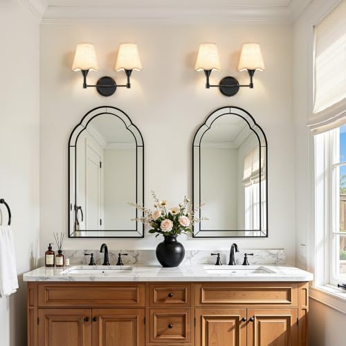 Black Bathroom Vanity Light Fixtures (Matte Black / 2 LIGHT)